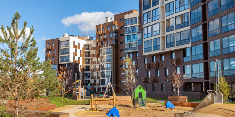 A playground at a multifamily apartment.