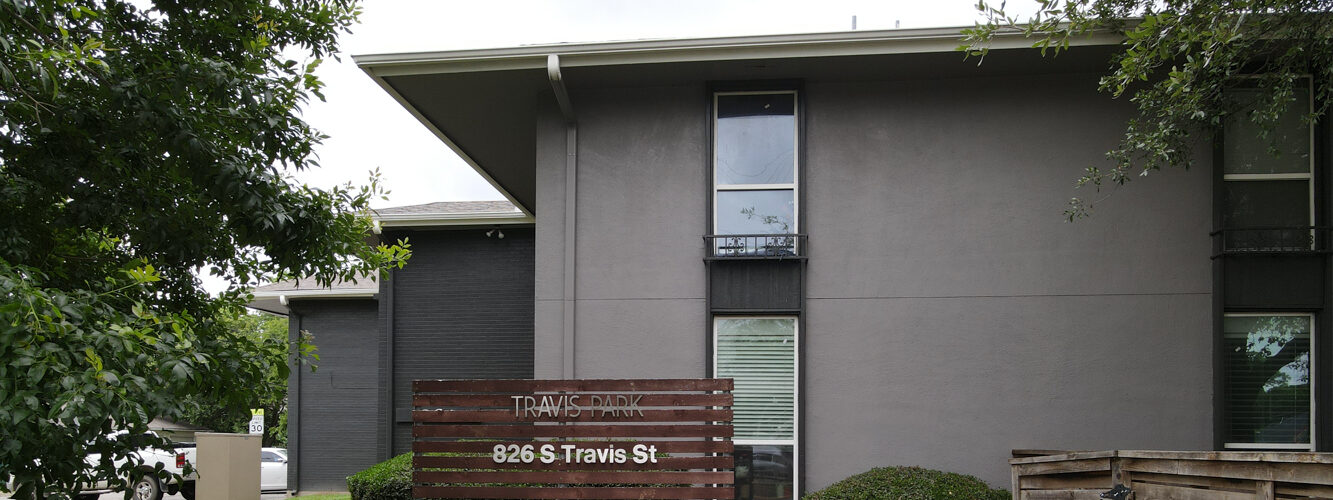 Travis Park building/signage.